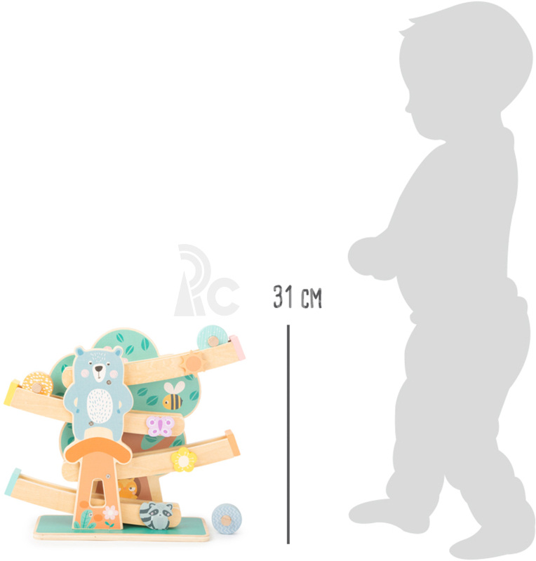 Small Foot Dřevěná dráha v pastelových barvách