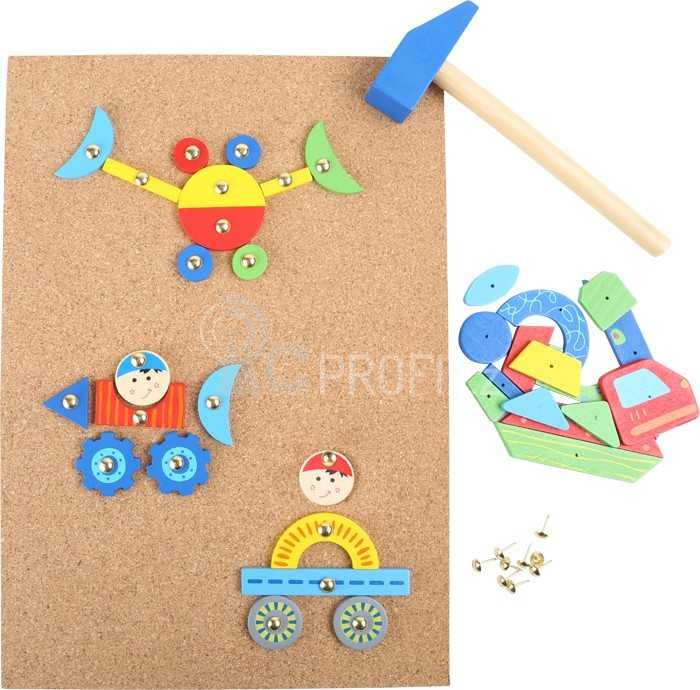 Small Foot Dřevěná kreativní zatloukací hra