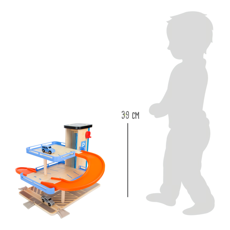 Small Foot Dřevěná patrová garáž s výtahem - poškozený obal