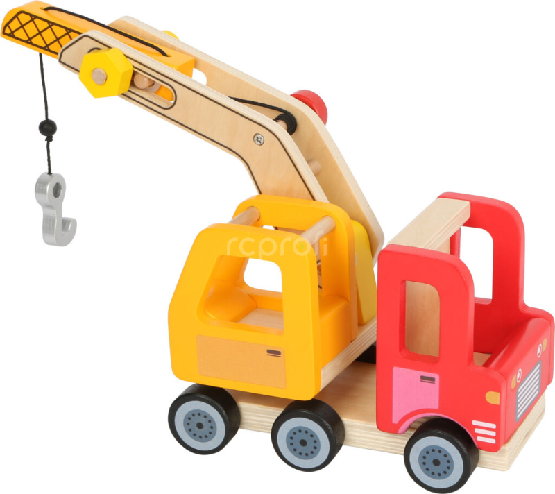 small foot Dřevěné auto s jeřábem - poškozený obal