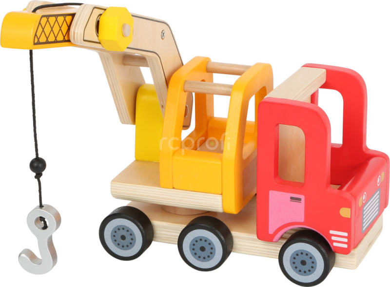 small foot Dřevěné auto s jeřábem - poškozený obal