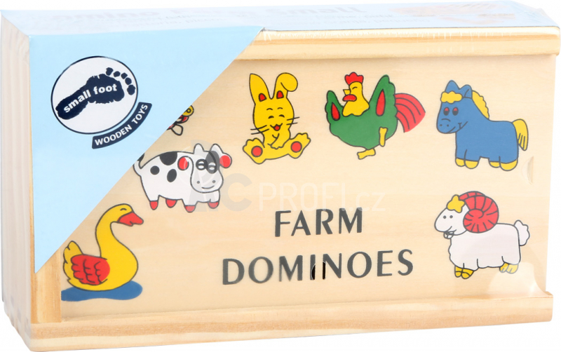 Small Foot Dřevěné hry Domino farma menší
