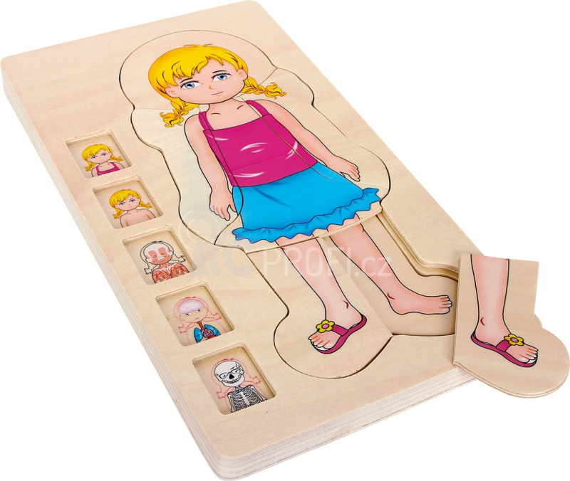 Small Foot Dřevěné puzzle anatomie