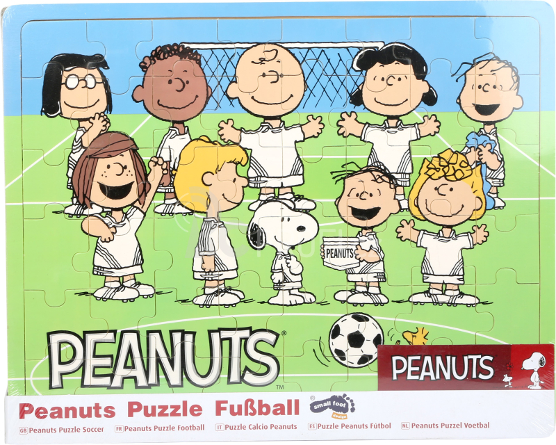 Small Foot Dřevěné puzzle Peanuts fotbal
