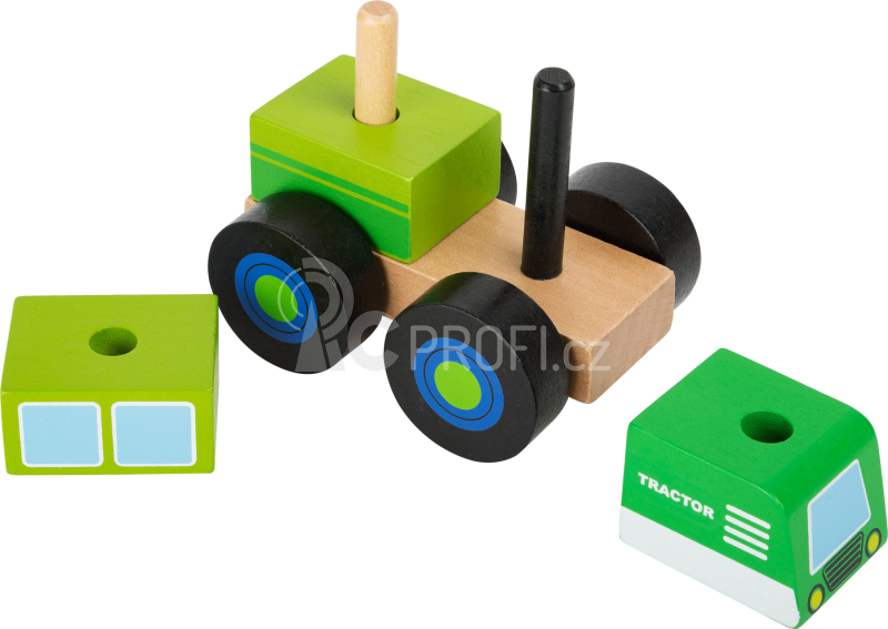 Small Foot Dřevěné skládací auto traktor