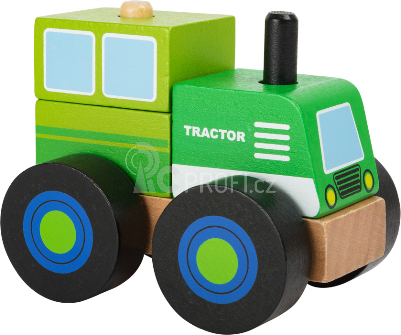 Small Foot Dřevěné skládací auto Traktor Poškozený obal