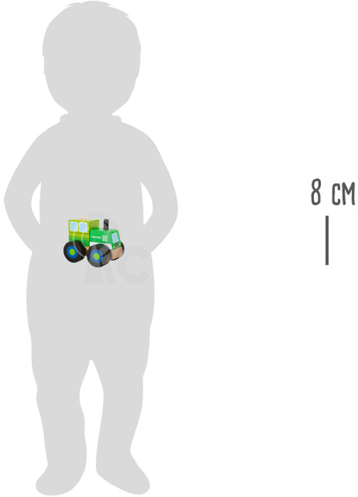 Small Foot Dřevěné skládací auto Traktor Poškozený obal