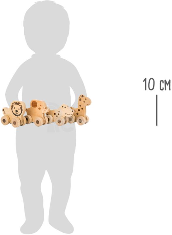 Small Foot Dřevěné zvířátko na kolečkách 1 ks
