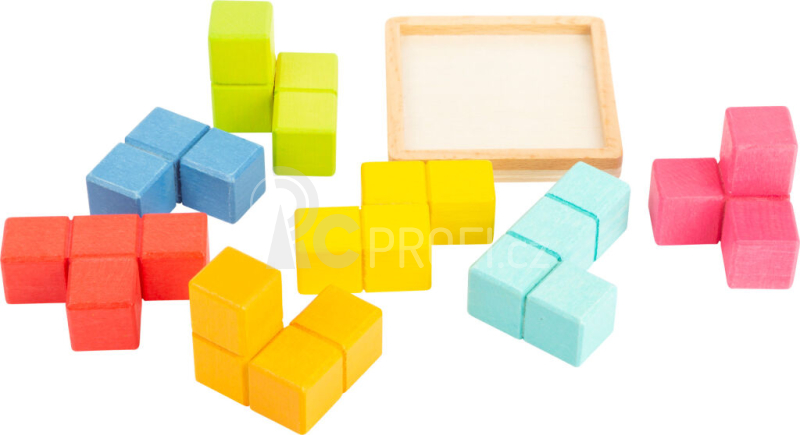 Small Foot Dřevěný 3D tetris - poškozený obal