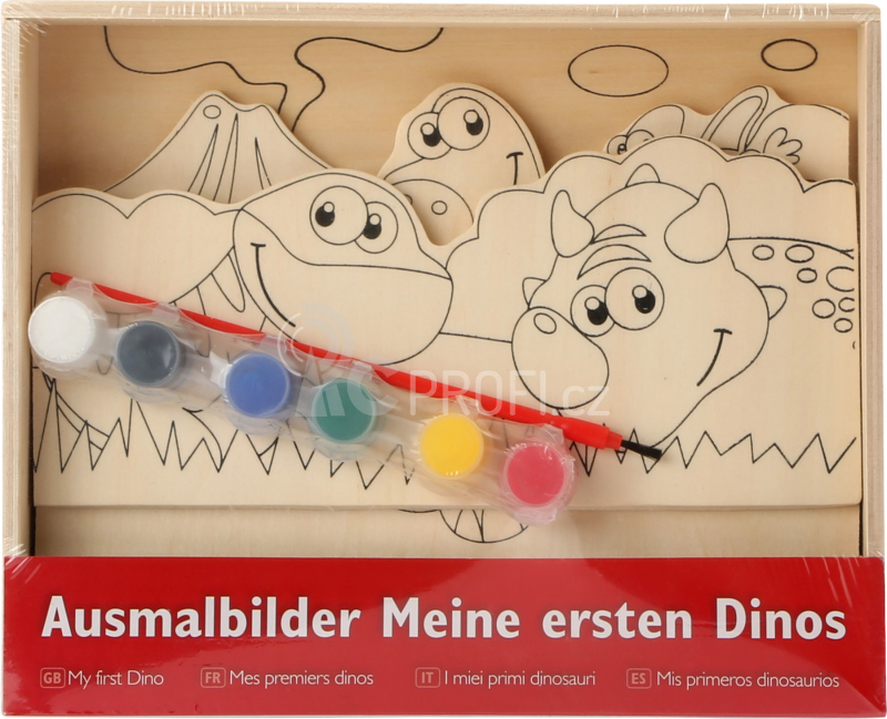 Small Foot Dřevěný barevný obrázek můj první dinosaurus