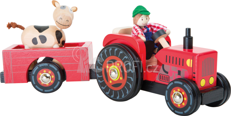 Small Foot Dřevěný farmářský tahací traktor