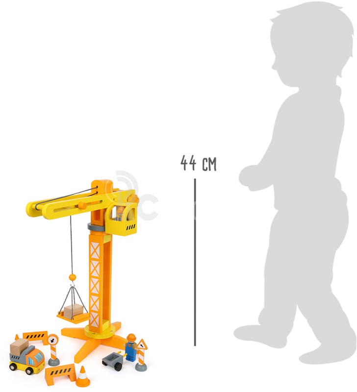 Small Foot Dřevěný jeřáb s příslušenstvím