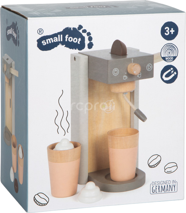 small foot Dřevěný kávovar s příslušenstvím Tasty šedý