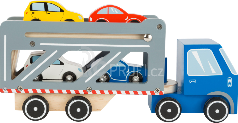 Small Foot Dřevěný transporter s 4 auty Premium
