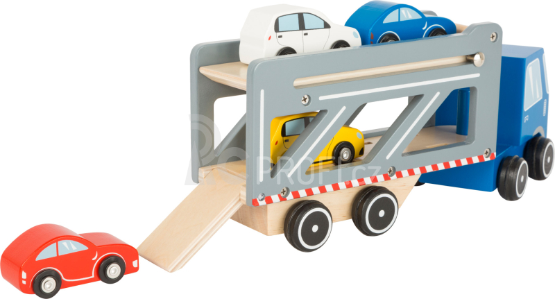 Small Foot Dřevěný transporter s 4 auty Premium