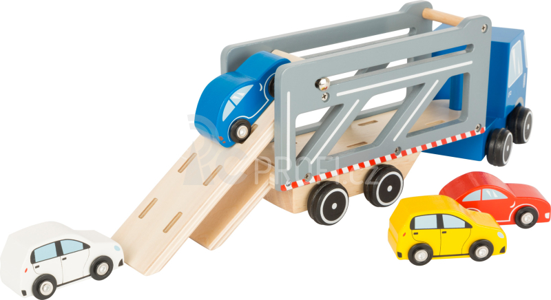 Small Foot Dřevěný transporter s 4 auty Premium