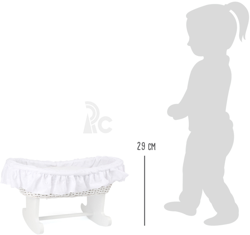 Small Foot Kolébka pro panenky Bassinet bílá