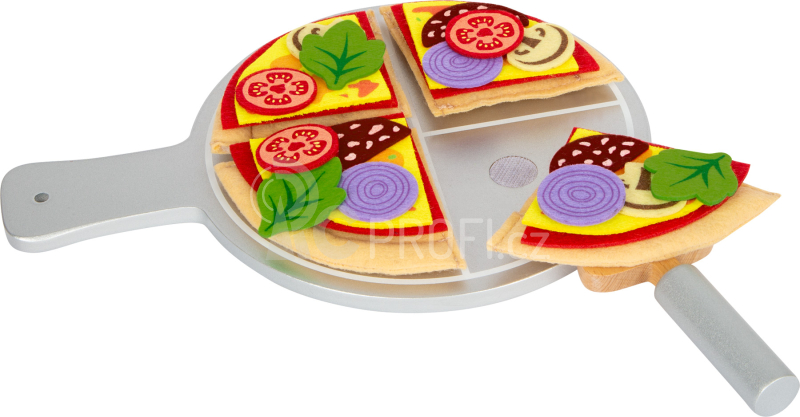 Small Foot Látková pizza se servírovacím talířem