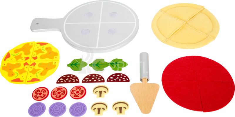 Small Foot Látková pizza se servírovacím talířem