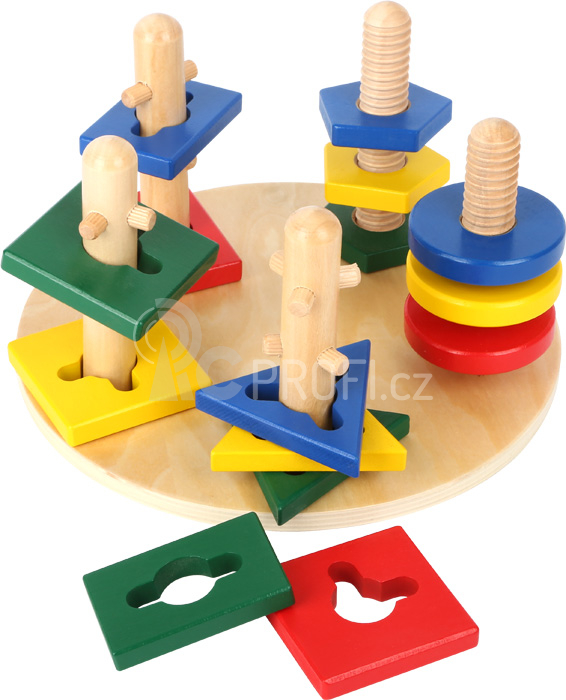Small Foot Motorický labyrint geometrické tvary 3D Motorická věž