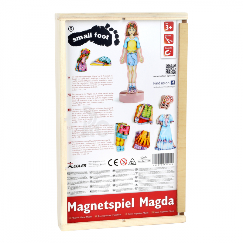 Small Foot Převlékací magnetická panenka Magda