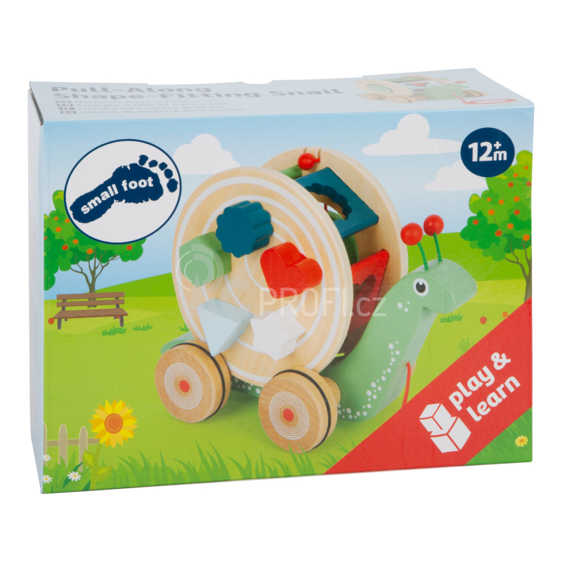 Small Foot Tahací motorický šnek s tvary poškozený obal