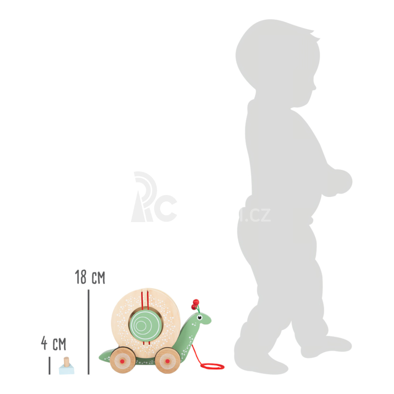 Small Foot Tahací motorický šnek s tvary poškozený obal
