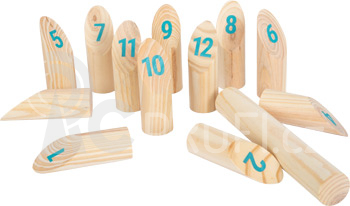 Small Foot Vikingské kostky Kubb s čísly Active
