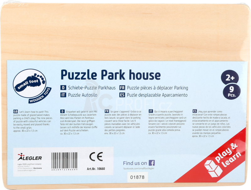 Small Foot Vkládací puzzle garáž s autíčky