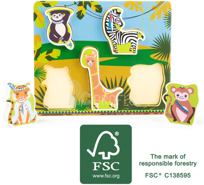 Small Foot Vkládací puzzle Jungle