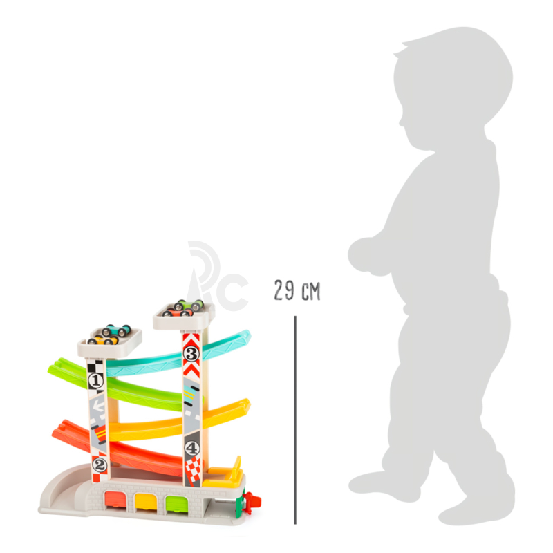 Small Foot Závodní dráha s parkovištěm a garážemi poškozený obal