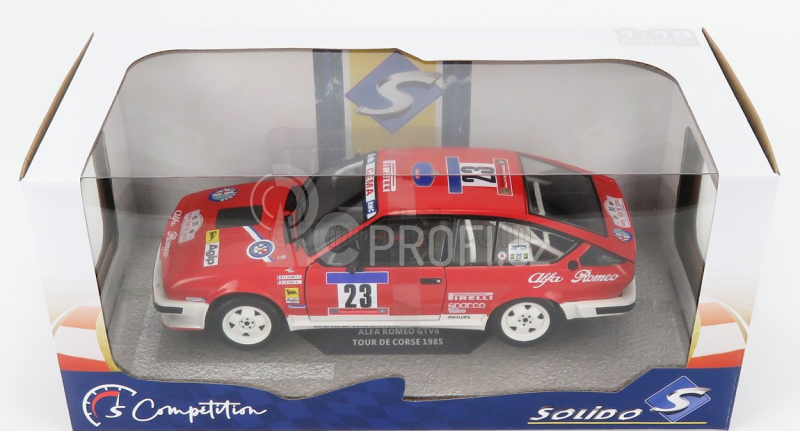 Solido Alfa romeo Alfetta Gtv6 N 23 Rally Tour De Corse 1985 Y.loubet - J.b.vieu 1:18 Červená Bílá