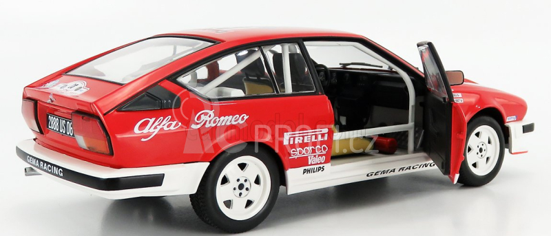Solido Alfa romeo Alfetta Gtv6 N 23 Rally Tour De Corse 1985 Y.loubet - J.b.vieu 1:18 Červená Bílá