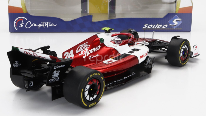 Solido Alfa romeo F1  C42 Team Orlen Racing N 24 Canada Gp 2022 Guanyu Zhou 1:18 Bílá Červená Met
