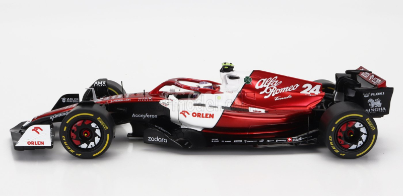 Solido Alfa romeo F1  C42 Team Orlen Racing N 24 Canada Gp 2022 Guanyu Zhou 1:18 Bílá Červená Met