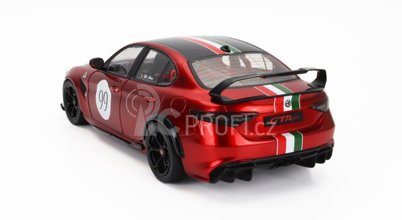 Solido Alfa romeo Giulia Gtam N 99 Racing 2022 1:18 Alfa Červená Bílá