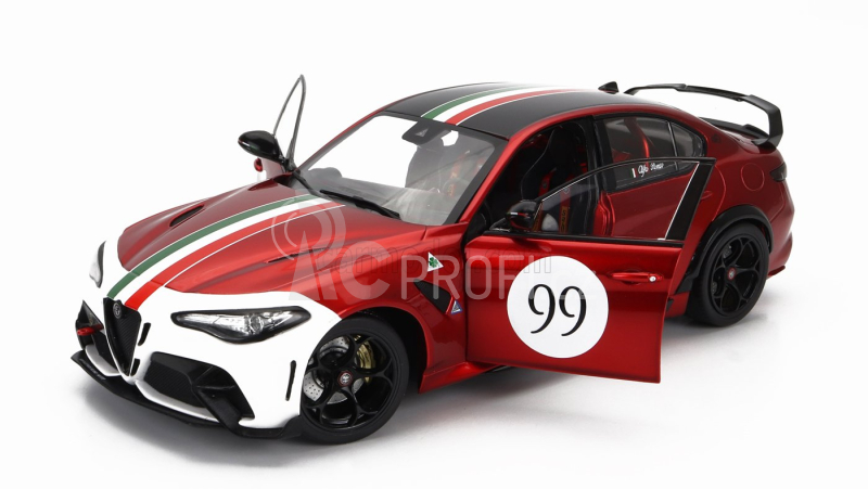 Solido Alfa romeo Giulia Gtam N 99 Racing 2022 1:18 Alfa Červená Bílá