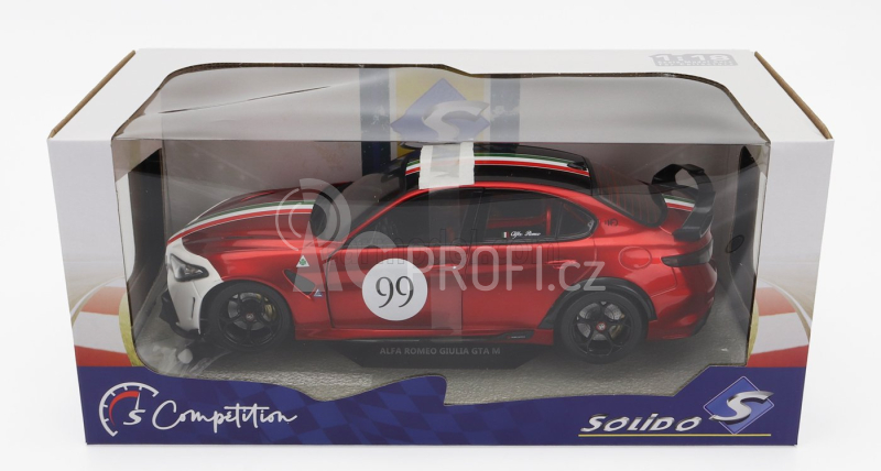 Solido Alfa romeo Giulia Gtam N 99 Racing 2022 1:18 Alfa Červená Bílá