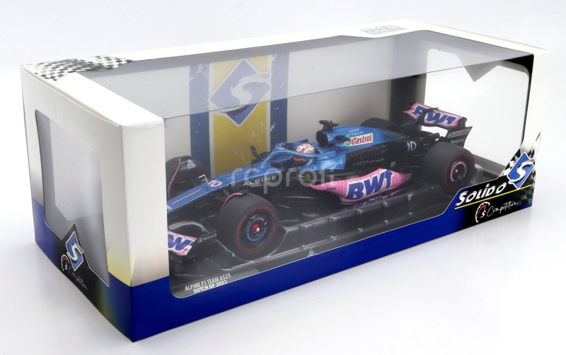 Solido Alpine F1  A523 Team Bwt Alpine N 10 3rd Dutch Gp 2023 Pierre Gasly 1:18 Modrá Růžová