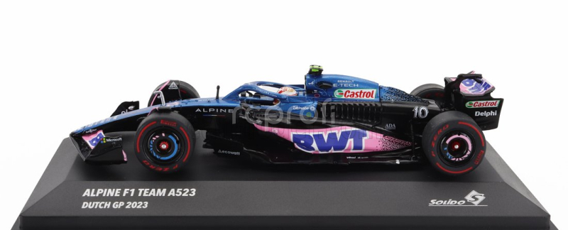 Solido Alpine F1  A523 Team Bwt Alpine N 10 3rd Dutch Gp 2023 Pierre Gasly 1:43 Modrá Růžová