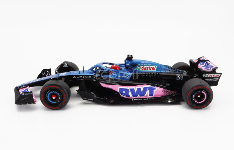 Solido Alpine F1  A523 Team Bwt Alpine N 31 3rd Monaco Gp 2023 Esteban Ocon 1:18 Modrá Růžová