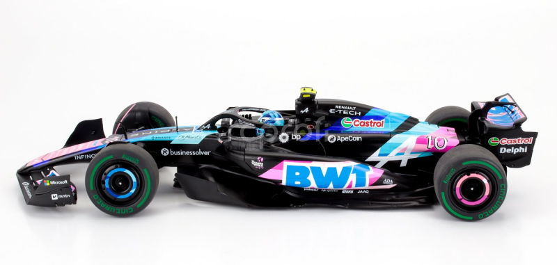 Solido Alpine F1  A524 Team Bwt Alpine N 10 Brazilian Gp 2024 Pierre Gasly 1:18 Černá Modrá Růžová