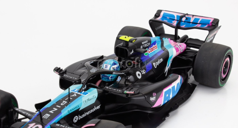 Solido Alpine F1  A524 Team Bwt Alpine N 10 Brazilian Gp 2024 Pierre Gasly 1:18 Černá Modrá Růžová