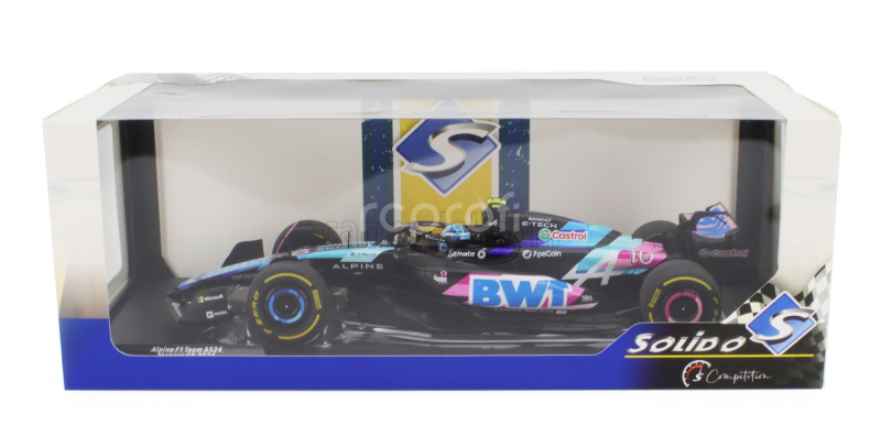 Solido Alpine F1  A524 Team Bwt Alpine N 10 Monaco Gp 2024 Pierre Gasly 1:18 Černá Modrá Růžová