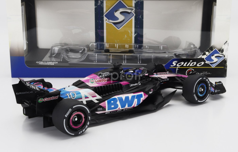 Solido Alpine F1  A524 Team Bwt Alpine N 10 Presentation Season 2024 Pierre Gasly 1:18 Černá Růžová Modrá