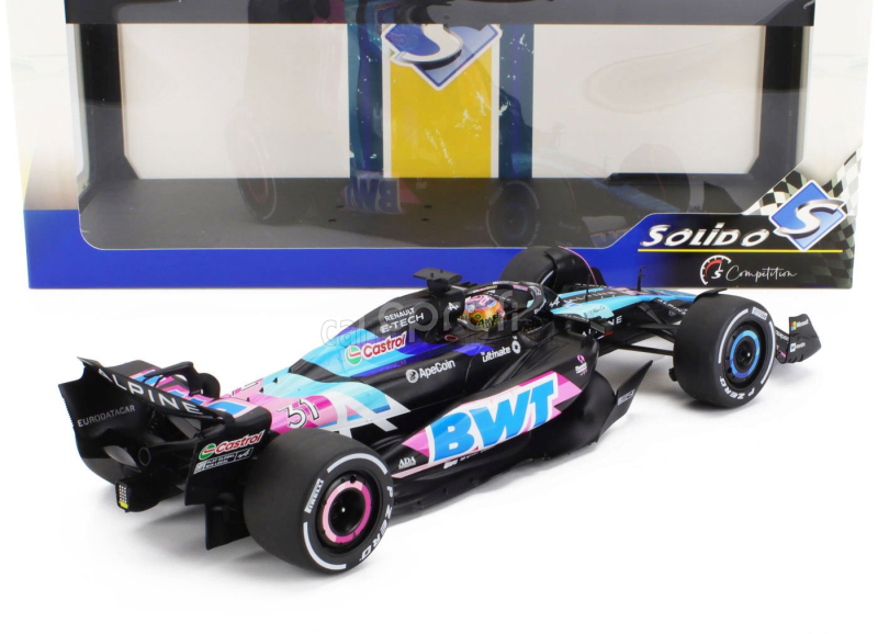 Solido Alpine F1  A524 Team Bwt Alpine N 31 Miami Gp 2024 Esteban Ocon 1:18 Černá Modrá Růžová