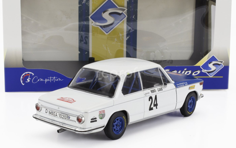 Solido BMW 2002 Ti N 24 (night Version) Rally Montecarlo 1969 Timo Makinen - Paul Easter 1:18 Bílá Modrá