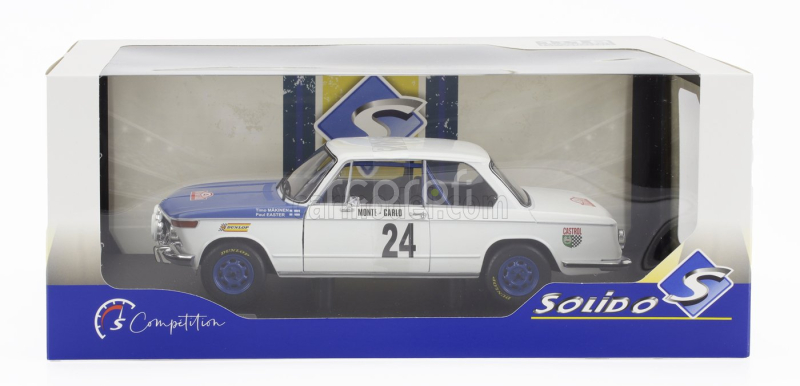 Solido BMW 2002 Ti N 24 (night Version) Rally Montecarlo 1969 Timo Makinen - Paul Easter 1:18 Bílá Modrá