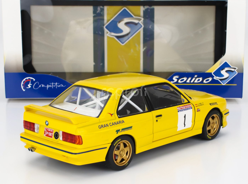 Solido BMW 3-series (e30) Gr.a N 1 3rd Rally Principe Asturias 1992 Jose Maria Ponce - Jose Carlos Deniz 1:18 Žlutá