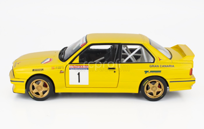 Solido BMW 3-series (e30) Gr.a N 1 3rd Rally Principe Asturias 1992 Jose Maria Ponce - Jose Carlos Deniz 1:18 Žlutá